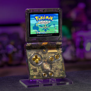Game Boy Advance SP - Premium Dark Rayquaza Design - Retro Fit