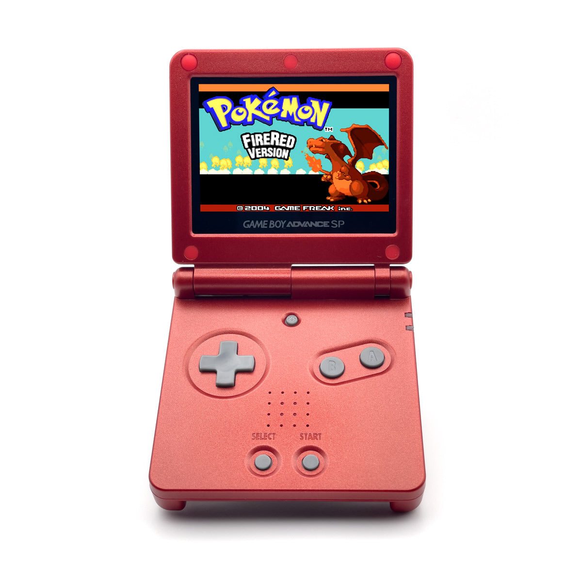 Charmander themed Game Boy Advance SP with IPS V5 display