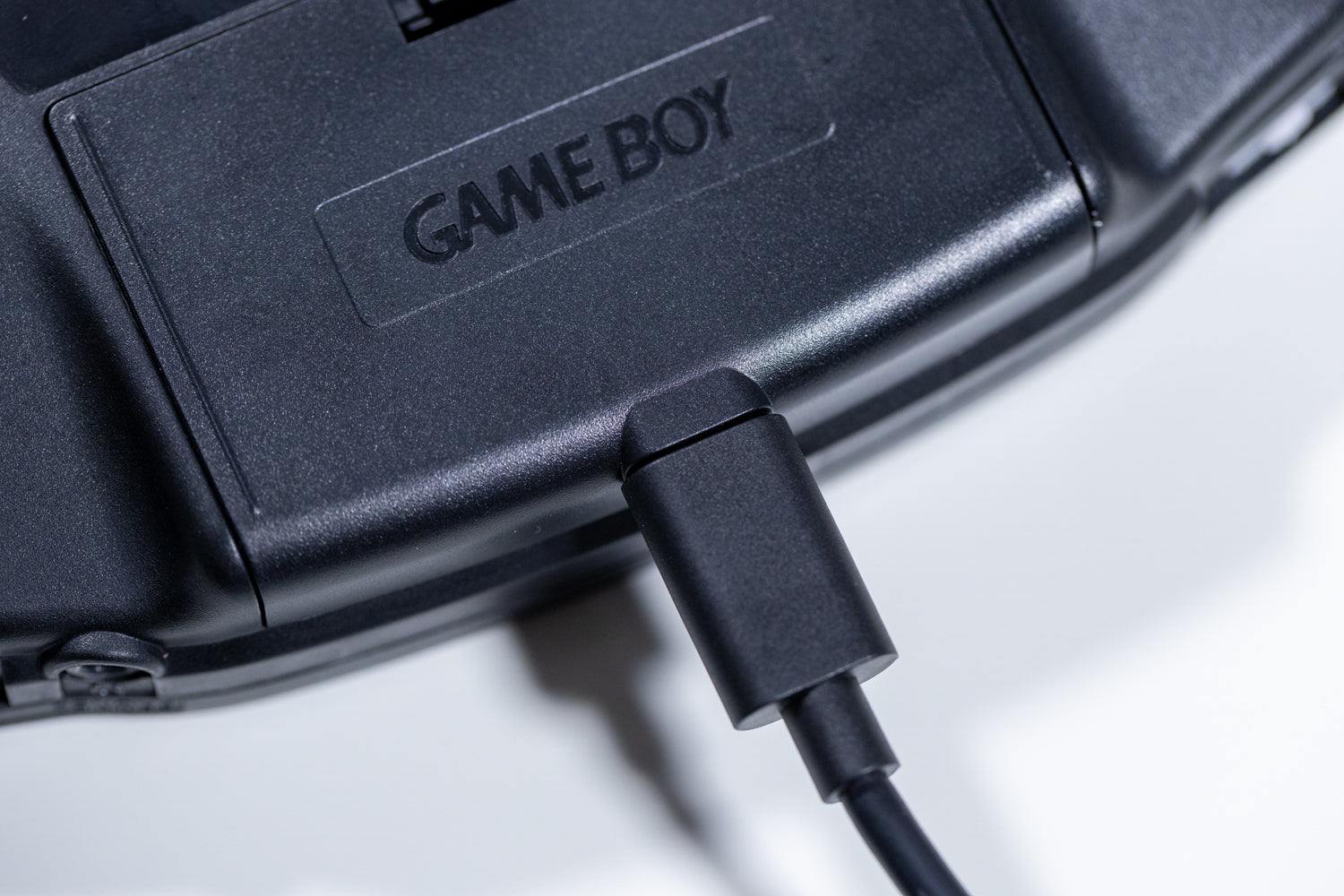 Refurbished Triple Black Game Boy Advance with 2025 IPS V5 backlit screen and matching black buttons