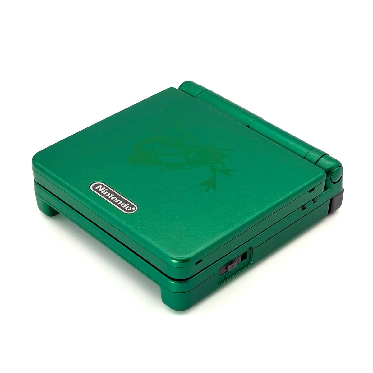 Game Boy Advance SP Rayquaza Edition handheld console with IPS screen