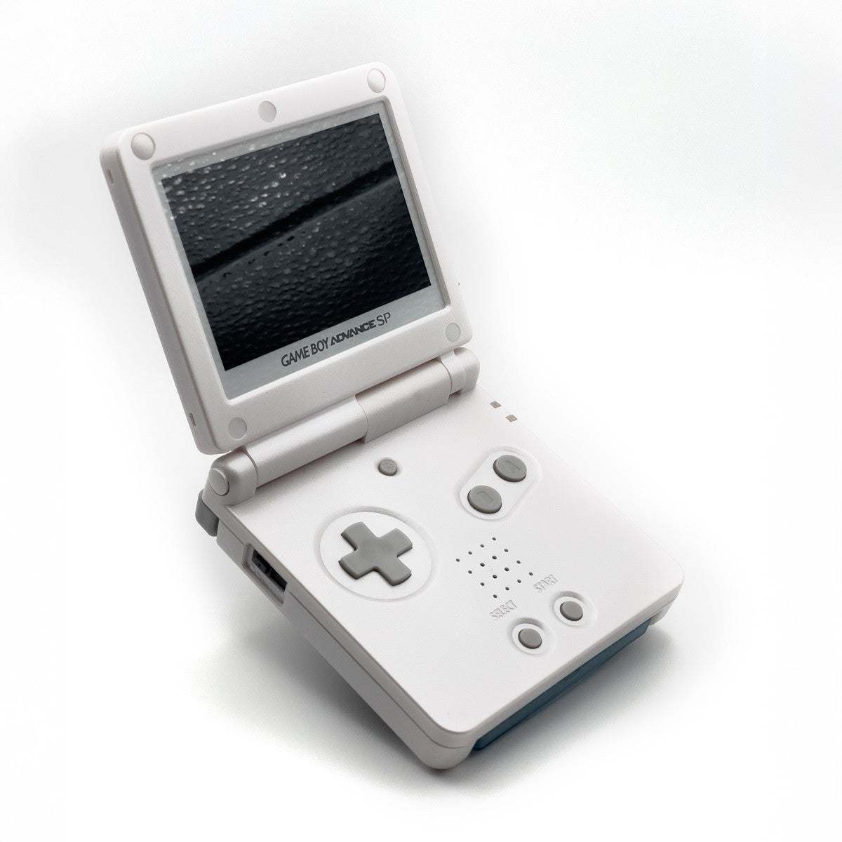 White Game Boy Advance SP with IPS V5 display