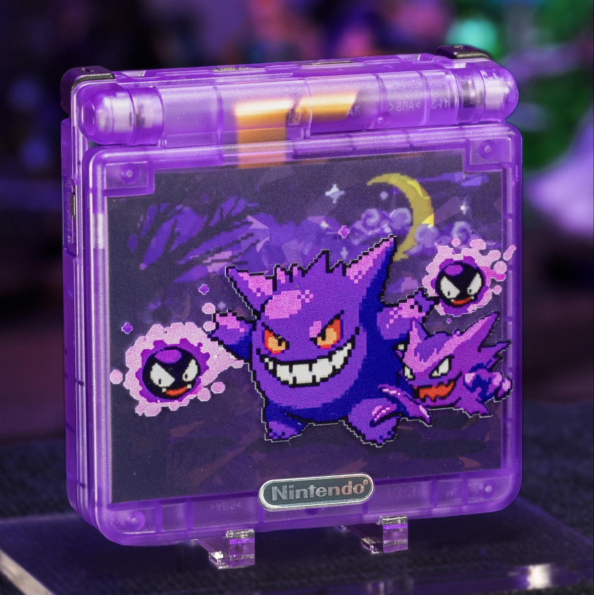 Game Boy Advance SP - Gengar Evolution Edition - Retro Fit