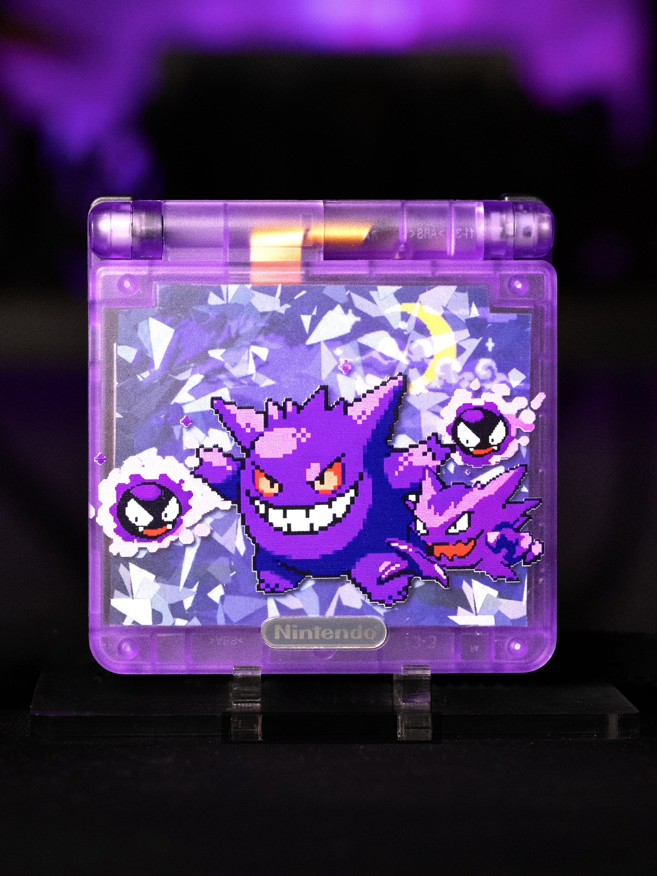 Game Boy Advance SP - Gengar Evolution Edition - Retro Fit