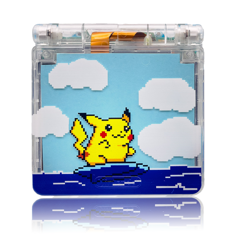 Custom Surfing Pikachu Game Boy Advance SP - Limited Edition Console - Retro Fit