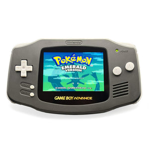 Refurbished Game Boy Advance slate grey console with IPS backlit screen