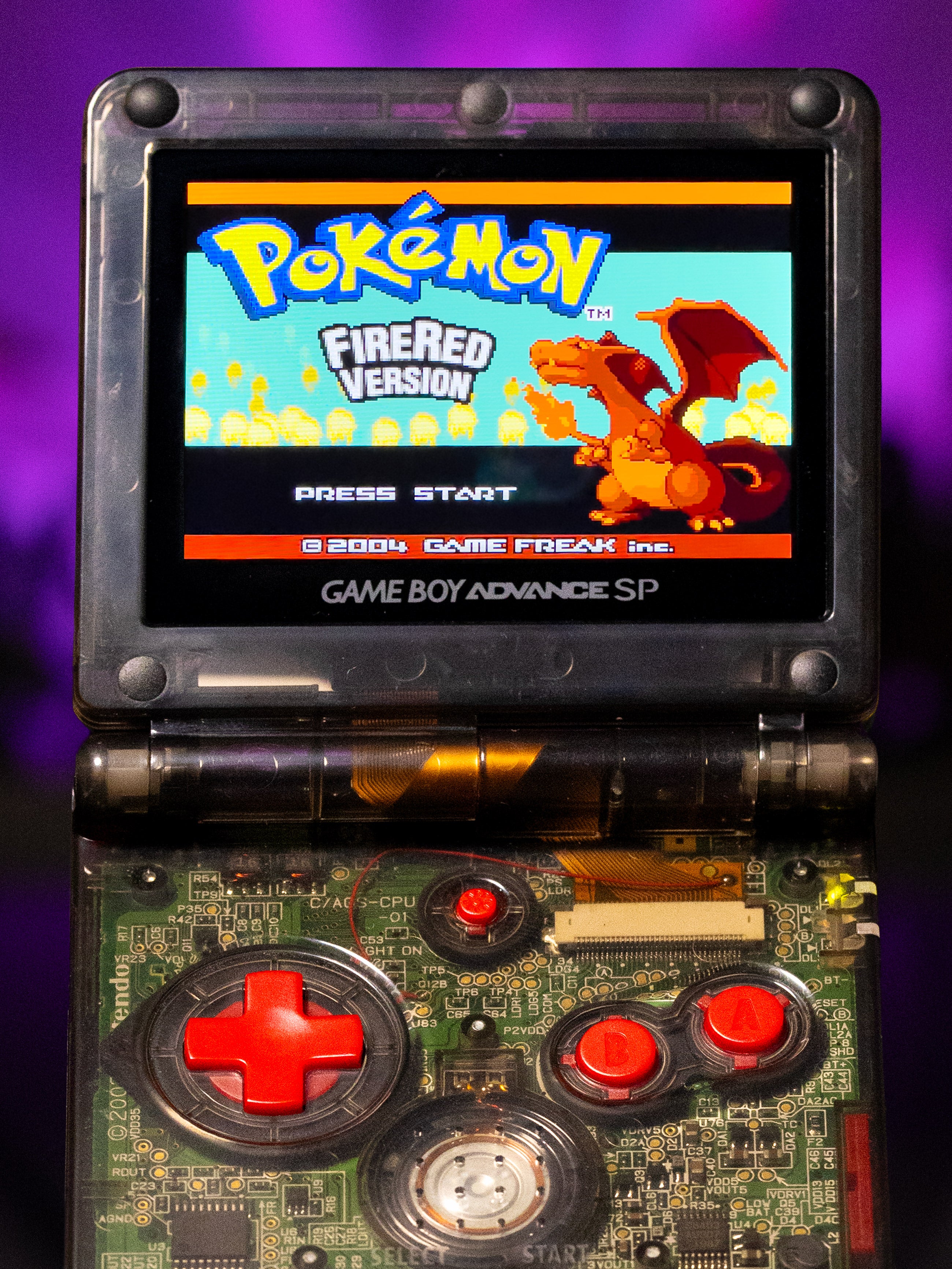 Game Boy Advance SP - Shiny Charizard Evolution Edition