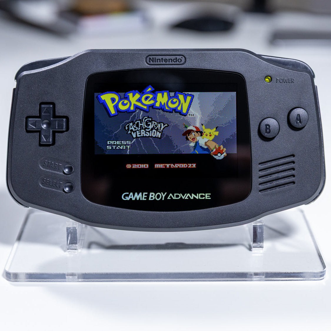 Refurbished Game Boy Advance Triple Black Edition with IPS V5 screen and genuine Nintendo hardware