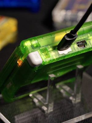 Venusaur Edition Game Boy Advance SP with custom Pokémon artwork and IPS V5 display