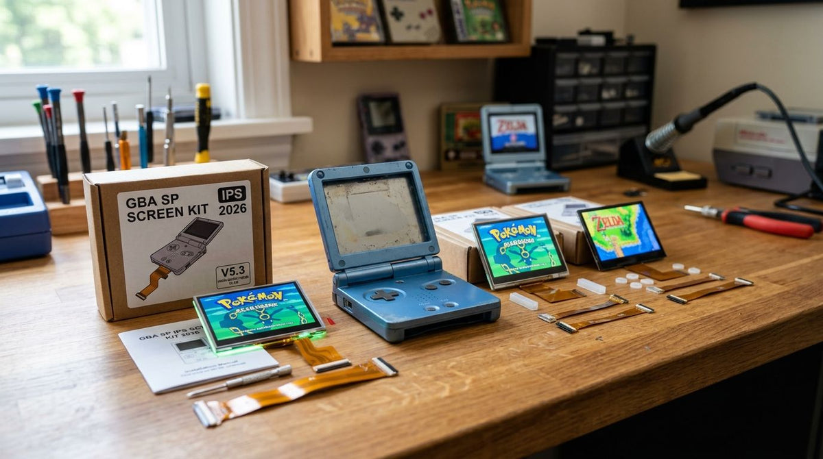 Best Game Boy Advance SP screen upgrade kits in 2026