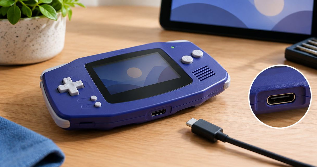 Can an original Game Boy Advance be converted to USB-C charging?