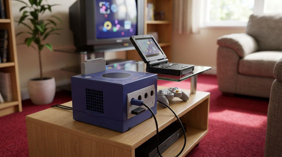How to link a Game Boy Advance SP to a GameCube for bonus content