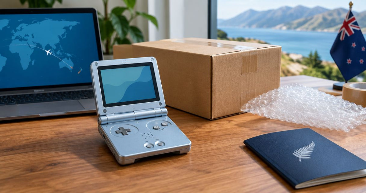 How much does shipping a Game Boy Advance SP to New Zealand cost?