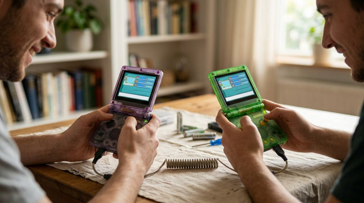 Linking two modded Game Boy Advance SPs for multiplayer trading