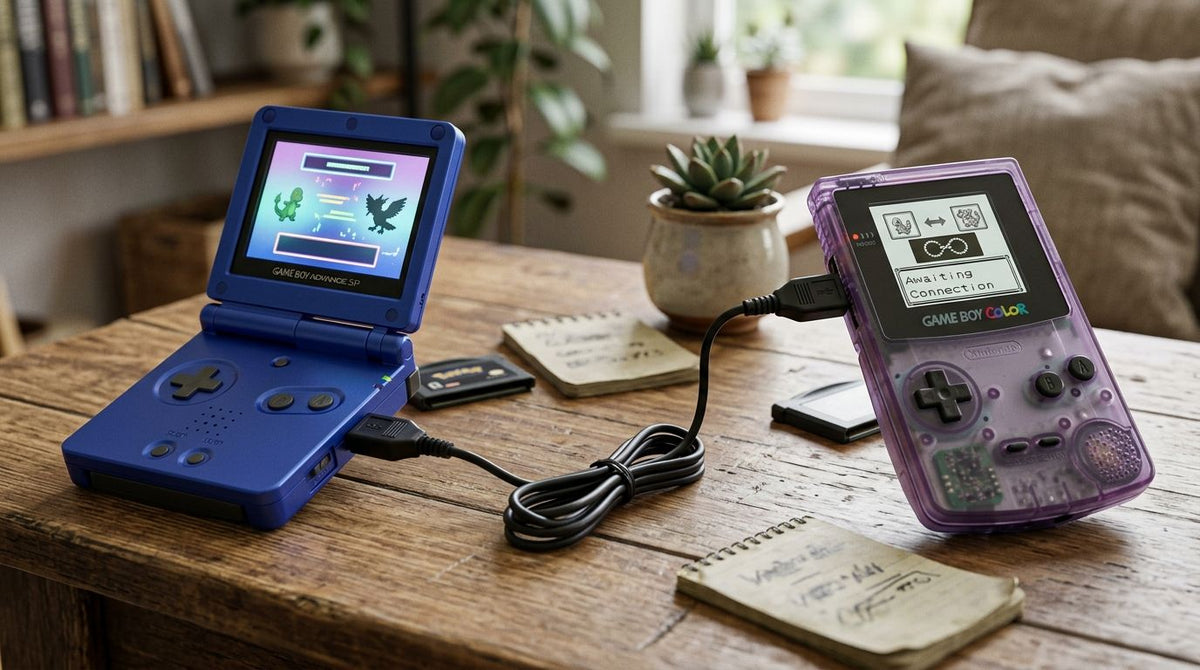 How to trade Pokemon between a Game Boy Advance SP and Game Boy Color