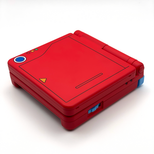 Refurbished red Game Boy Advance SP Pokédex Edition with IPS V5 screen