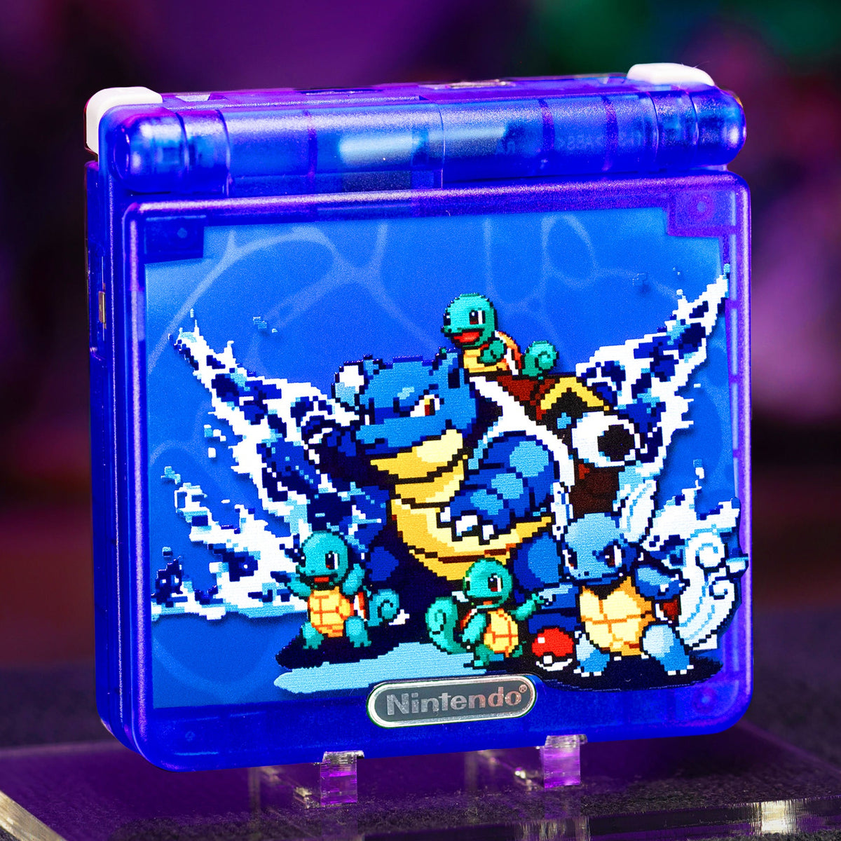 Game Boy Advance SP - Blastoise Evolution Edition - Retro Fit