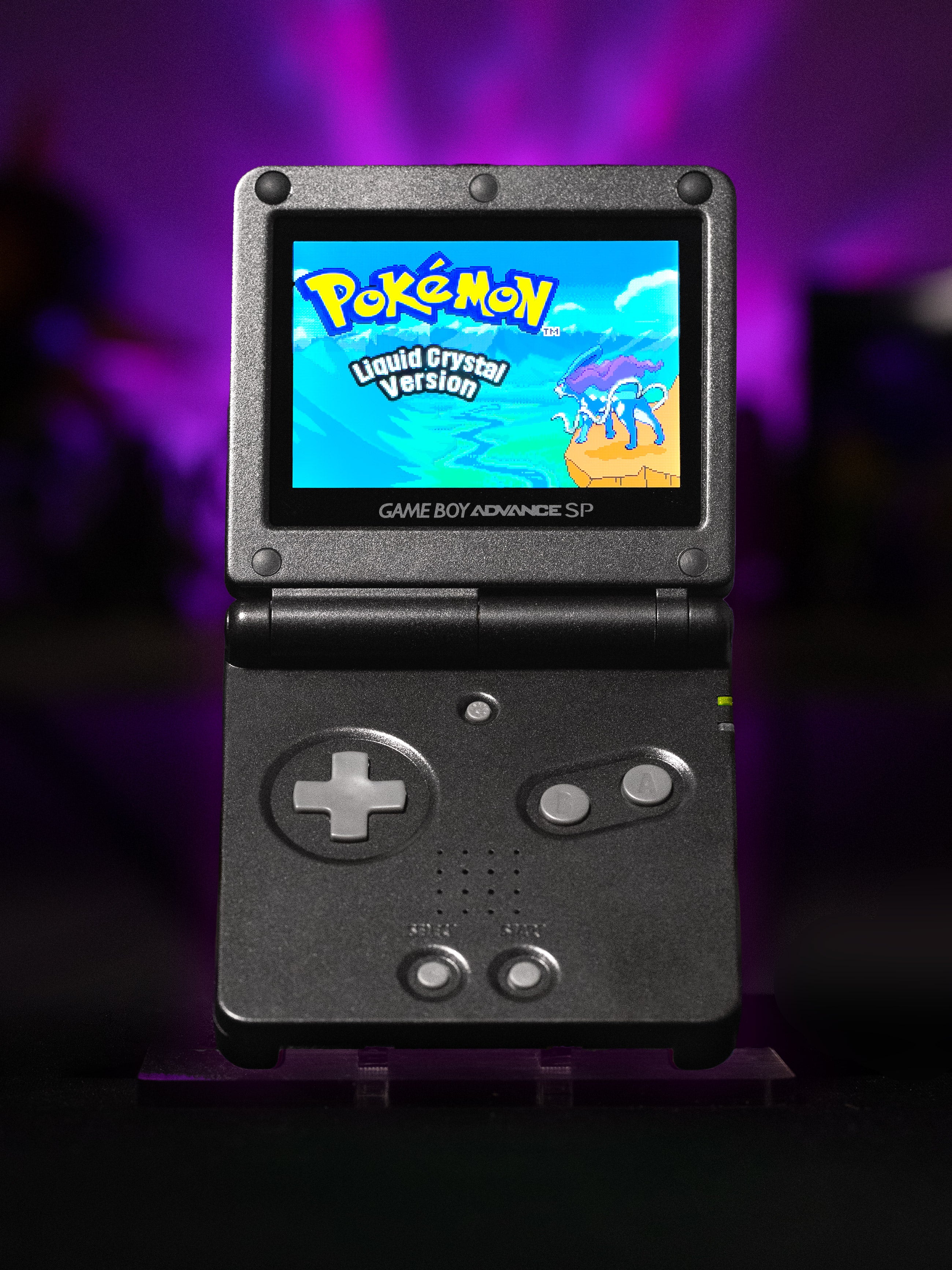 Game Boy Advance SP - Stealth Black Edition - Retro Fit