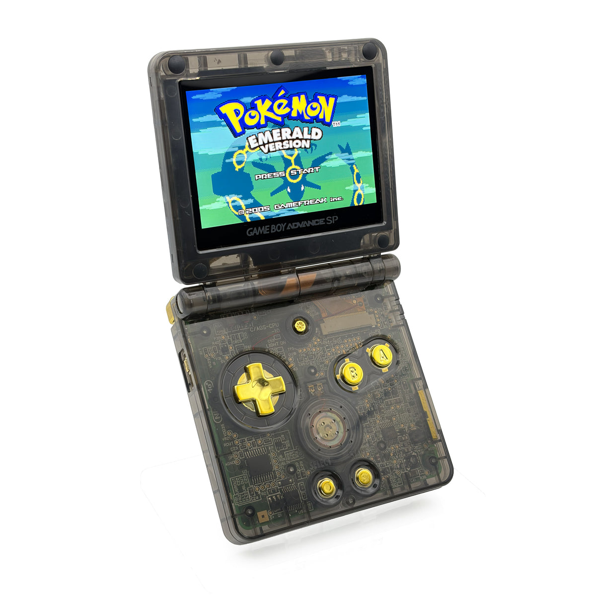 Game Boy Advance SP - Premium Dark Rayquaza Design - Retro Fit
