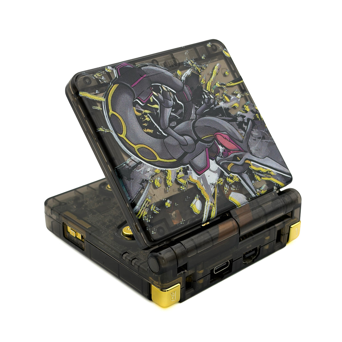 Game Boy Advance SP - Premium Dark Rayquaza Design - Retro Fit