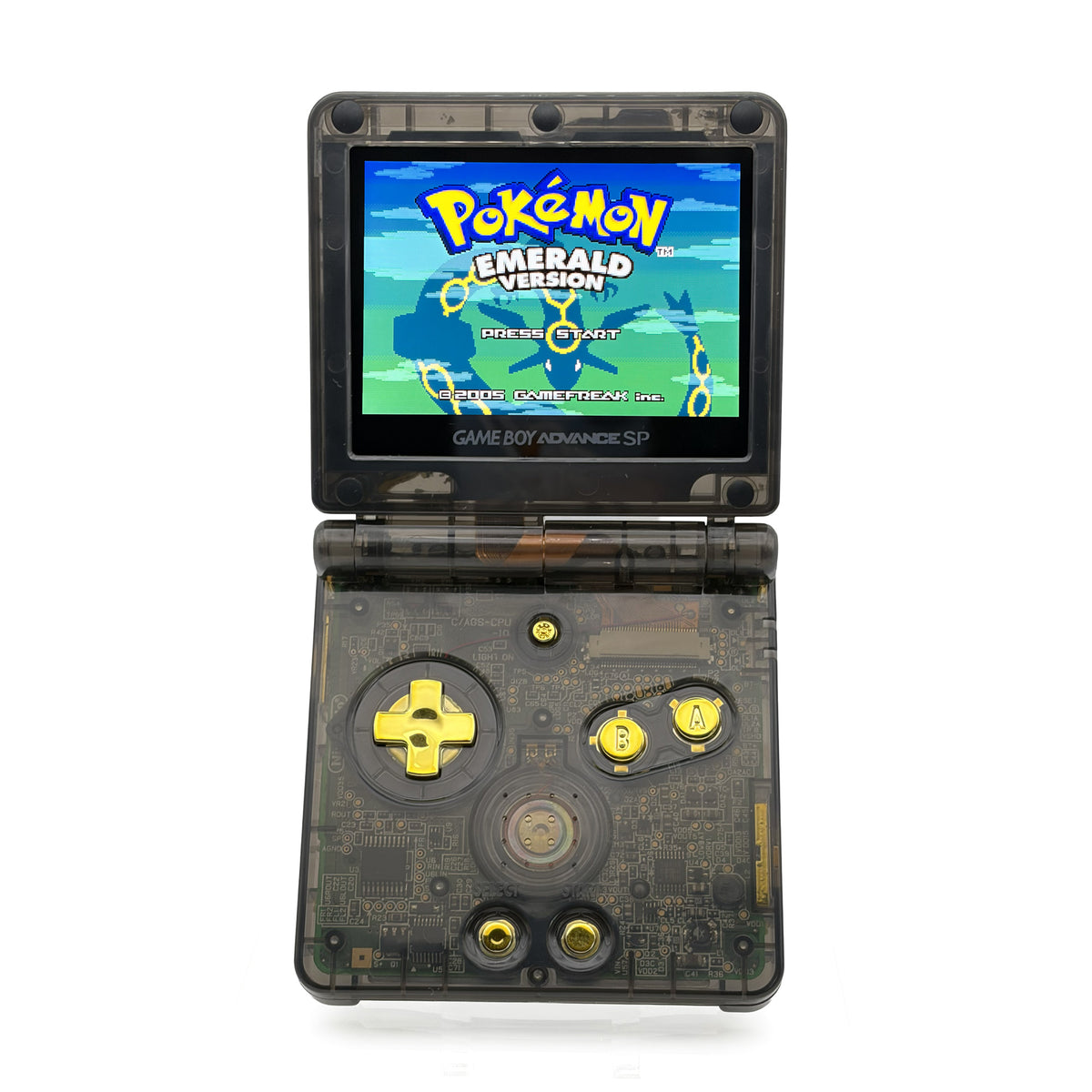 Game Boy Advance SP - Premium Dark Rayquaza Design - Retro Fit