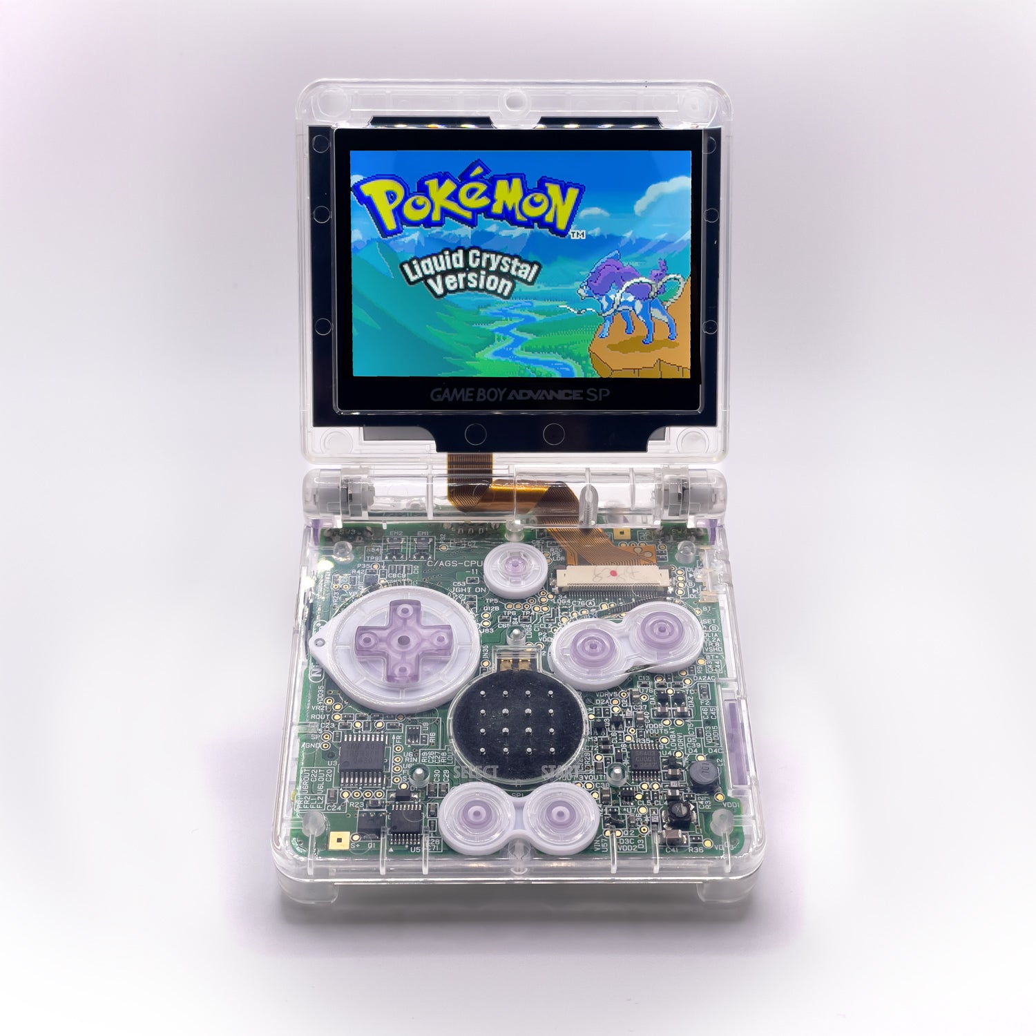 Gameboy Advance IPS V5 – Édition Celebi – Transparent – Neuf