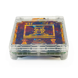 Ancient Mew Game Boy Advance SP console with cosmic design and IPS V5 display