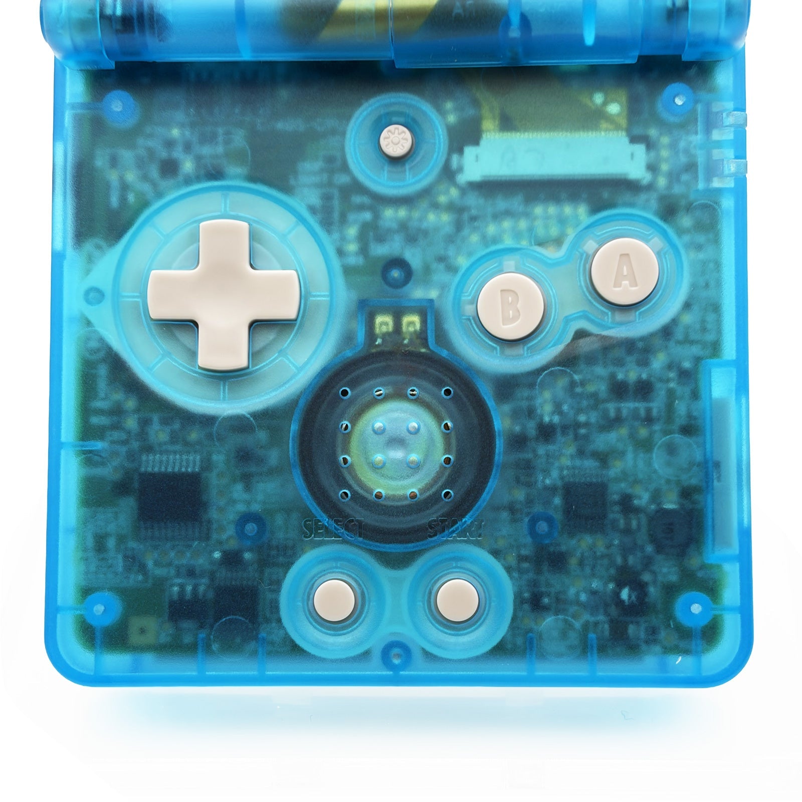 Dragonite Edition Game Boy Advance SP with custom Dratini evolution artwork and IPS V5 backlit display