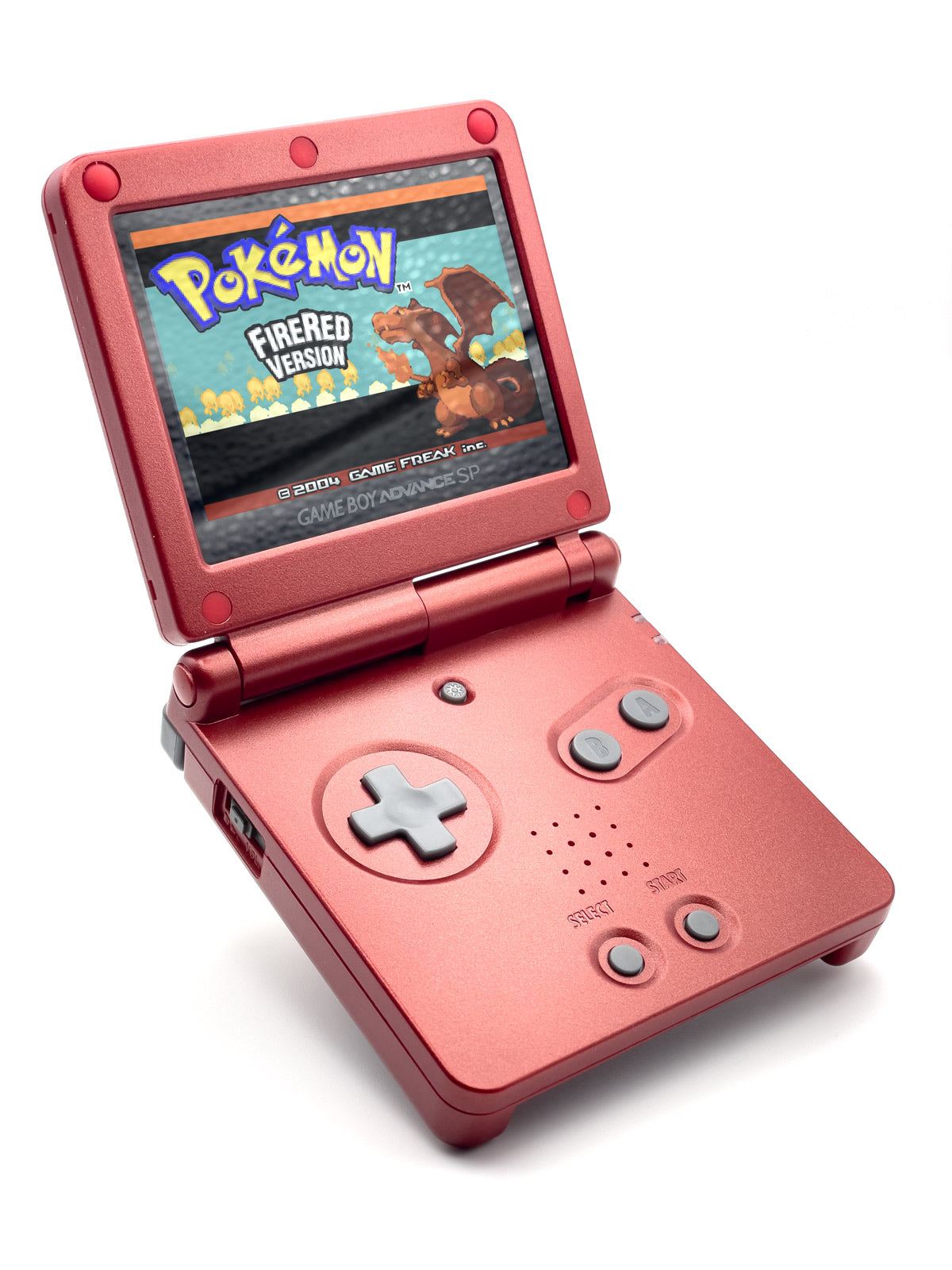 Red Charmander edition Game Boy Advance SP with IPS V5 screen