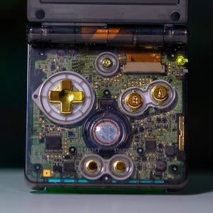Game Boy Advance SP with Dark Rayquaza custom design and IPS V5 backlit display