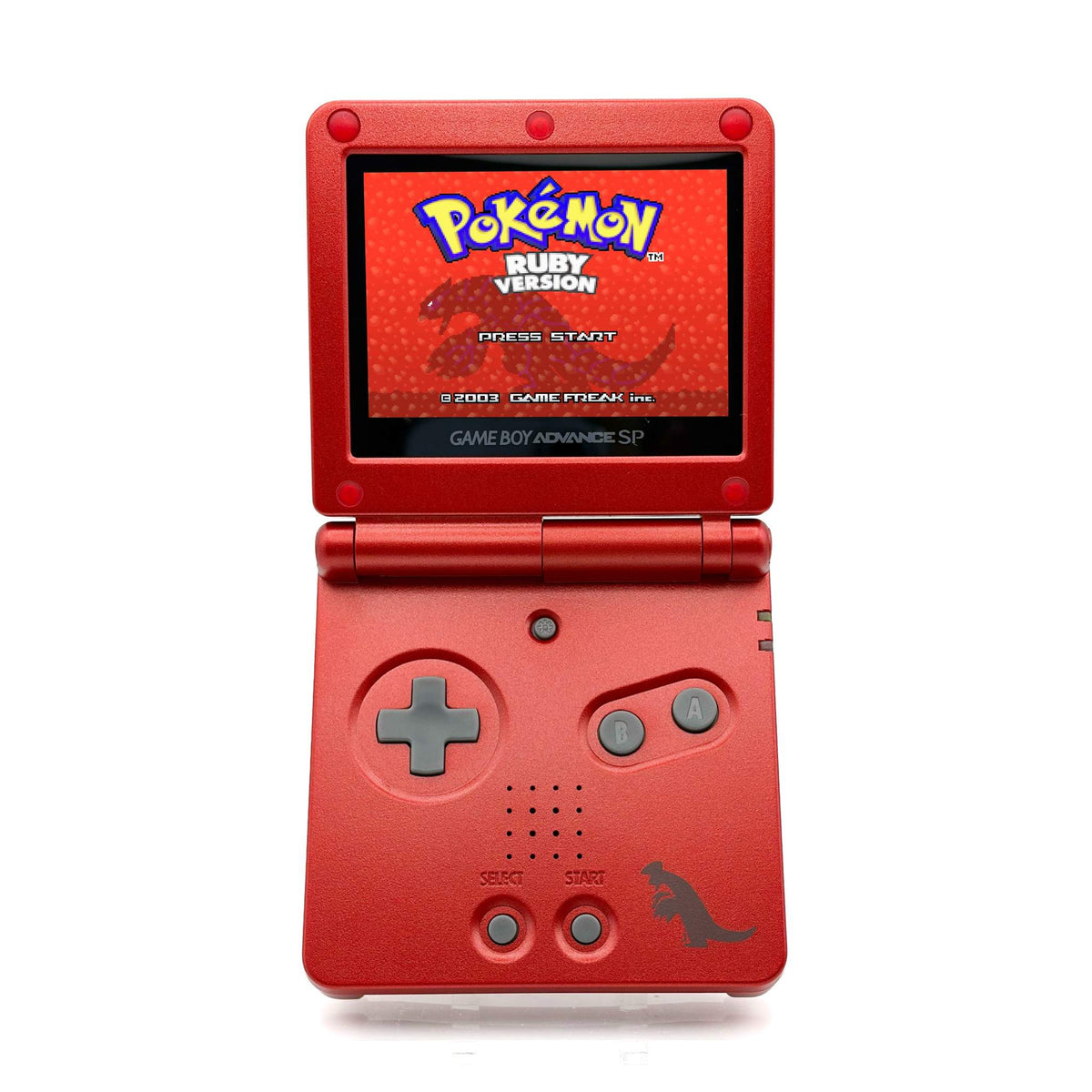 Refurbished Game Boy Advance SP Groudon Edition with IPS V5 screen