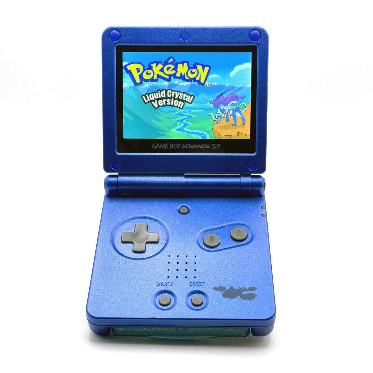 Refurbished Game Boy Advance SP Kyogre Edition with IPS V5 screen ocean blue shell