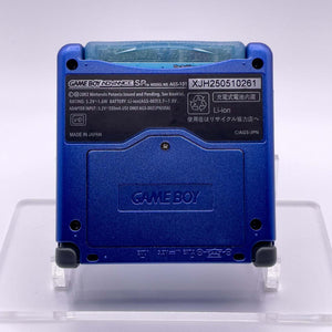 Refurbished Game Boy Advance SP Kyogre Edition with ocean blue shell and IPS V5 screen