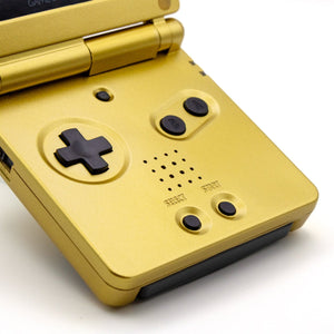 Game Boy Advance SP Majora's Mask Edition gold handheld console with IPS V5 screen