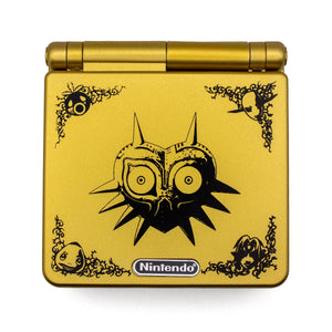 Gold Game Boy Advance SP Majora's Mask Edition with IPS V5 display
