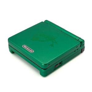 Game Boy Advance SP Rayquaza Edition handheld console with IPS screen