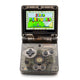 Game Boy Advance SP Transparent Black Edition showing internal hardware
