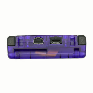 Transparent purple Game Boy Advance SP with IPS V5 display