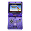 Transparent purple Game Boy Advance SP with IPS V5 display