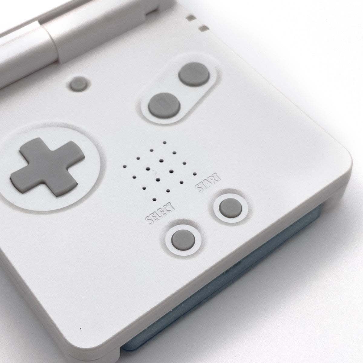 White Game Boy Advance SP with IPS V5 backlit screen