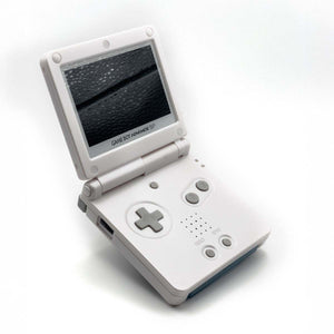 White Game Boy Advance SP with IPS V5 display