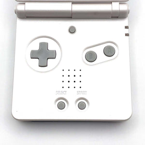 White Game Boy Advance SP with IPS V5 backlit screen
