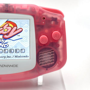 Refurbished Game Boy Advance AGB-001 with hot pink shell and IPS V5 screen