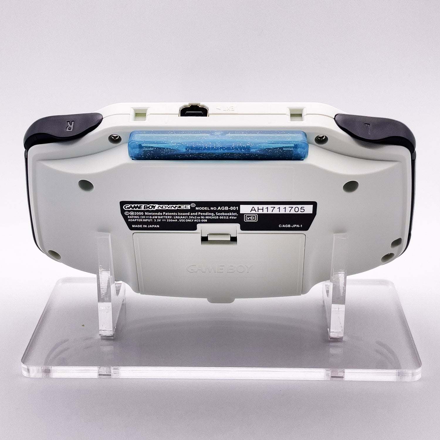 Gameboy Advance Arctic White Edition handheld console with IPS V5 screen