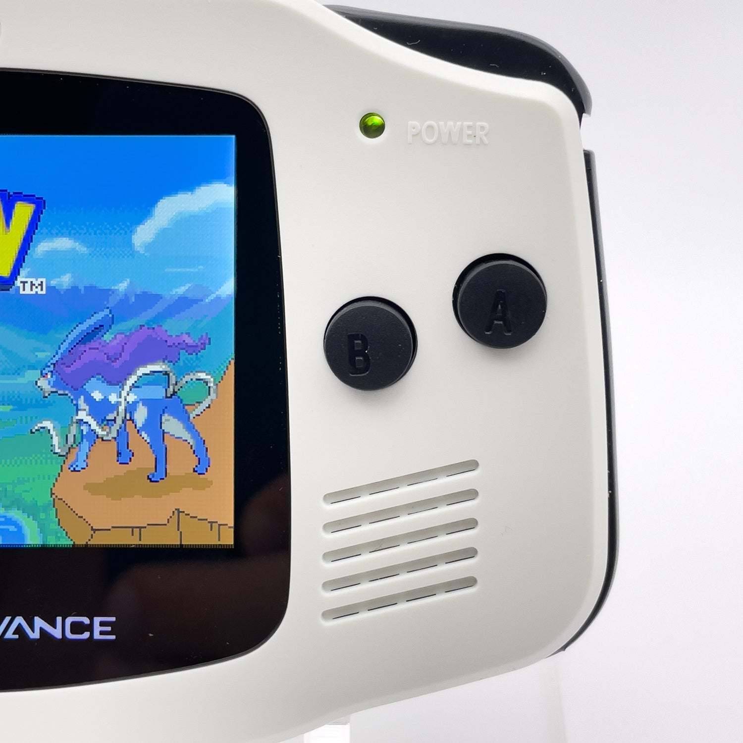 Gameboy Advance Arctic White Edition with IPS V5 backlit screen