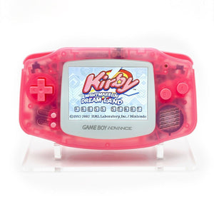 Refurbished hot pink Game Boy Advance with IPS V5 screen