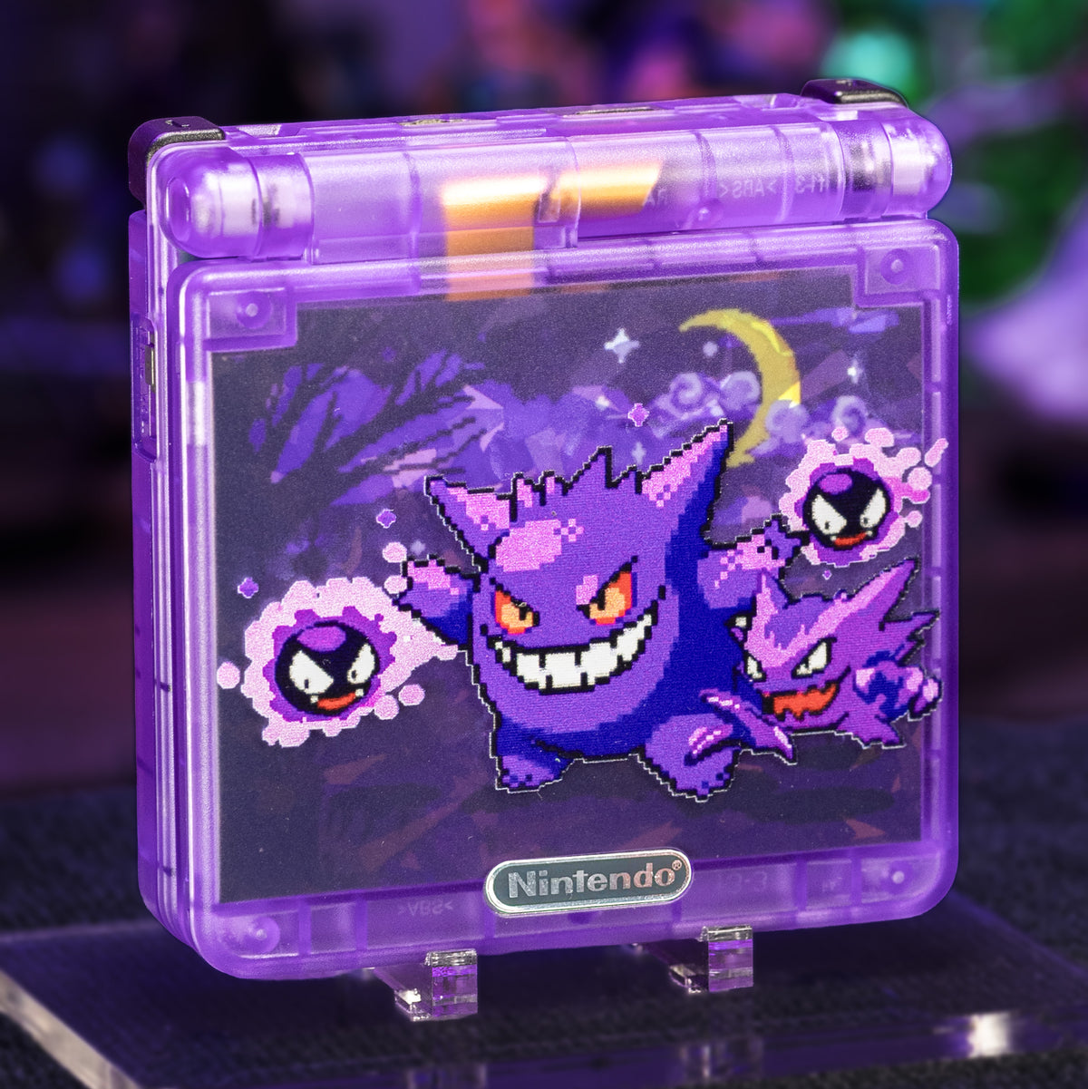 Game Boy Advance SP - Gengar Evolution Edition - Retro Fit