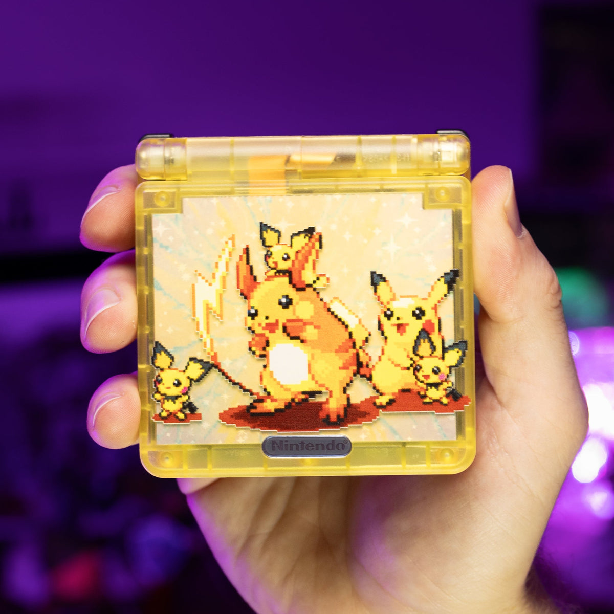 Game Boy Advance SP - Raichu Evolution Edition - Retro Fit