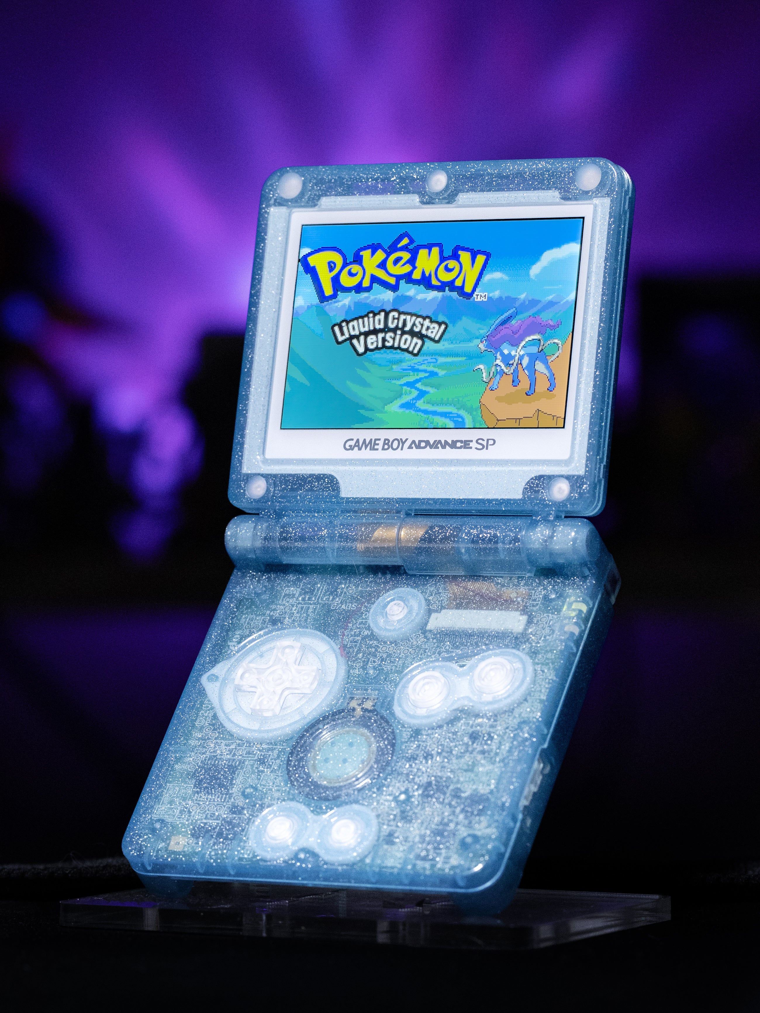 Custom Suicune Pokémon Game Boy Advance SP - Retro Fit