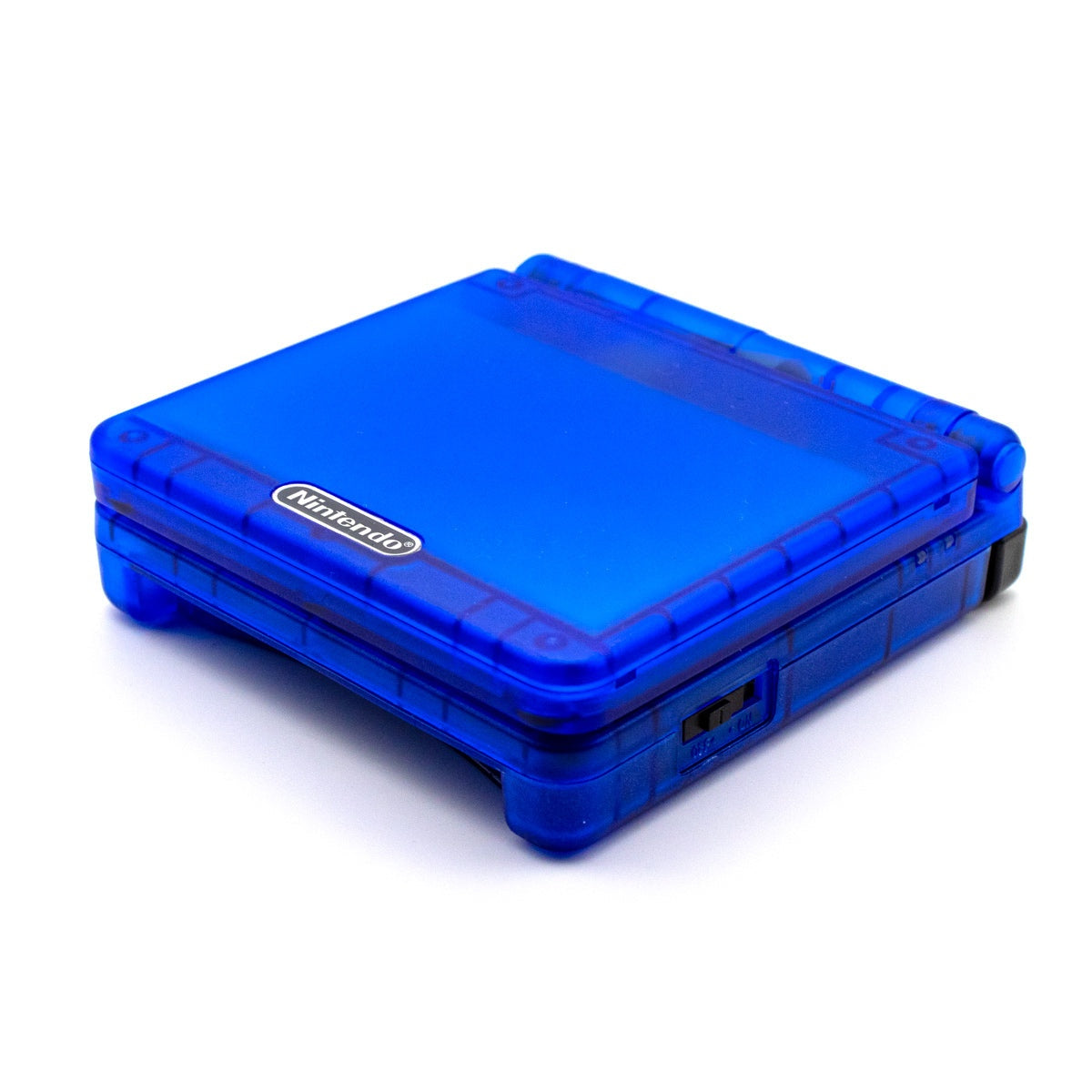 Transparent Blue Game Boy Advance SP with IPS V5 display
